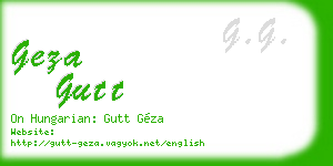 geza gutt business card